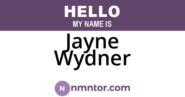Jayne Wydner