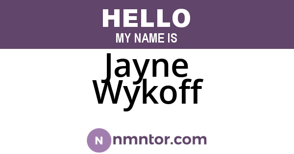 Jayne Wykoff