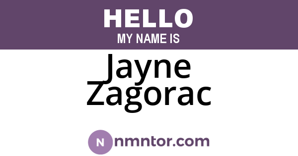 Jayne Zagorac