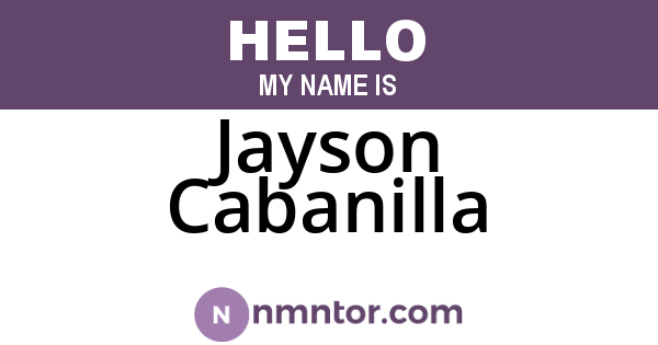 Jayson Cabanilla