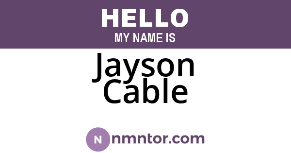 Jayson Cable