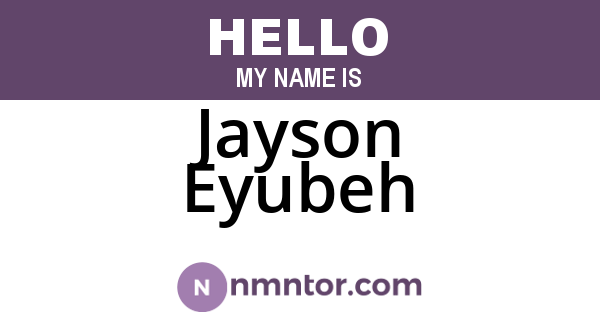 Jayson Eyubeh