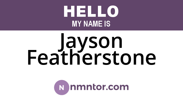 Jayson Featherstone