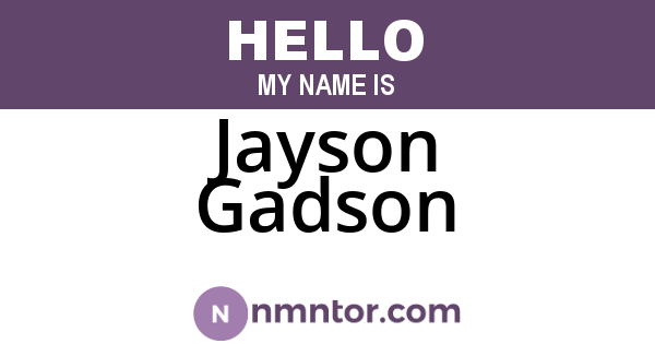 Jayson Gadson