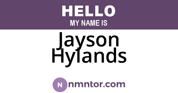 Jayson Hylands
