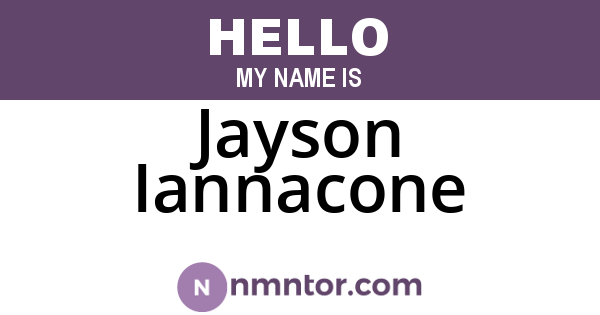 Jayson Iannacone