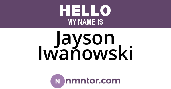 Jayson Iwanowski