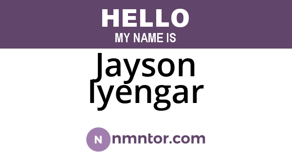 Jayson Iyengar