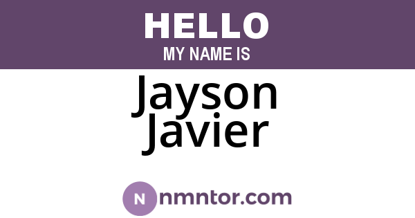 Jayson Javier