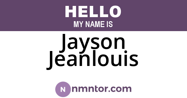 Jayson Jeanlouis