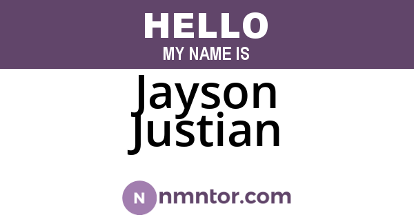 Jayson Justian