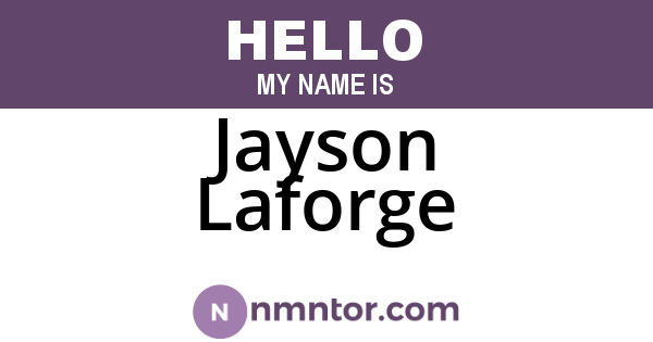 Jayson Laforge