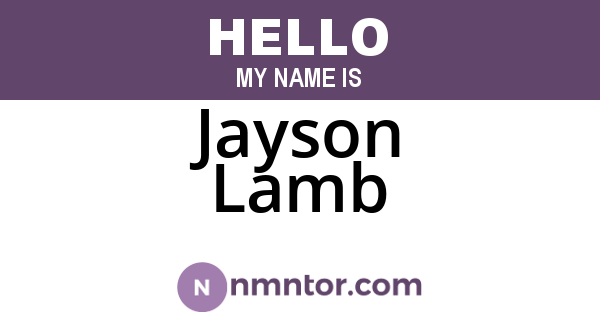 Jayson Lamb