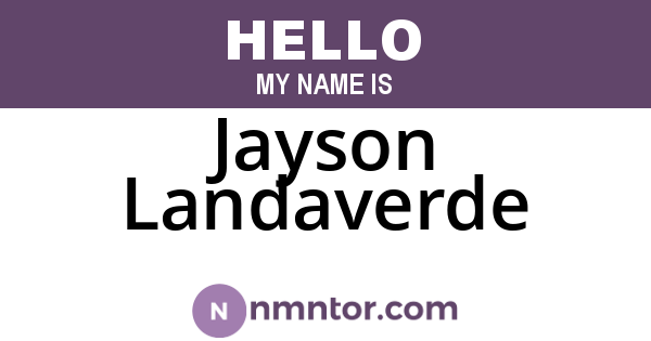 Jayson Landaverde