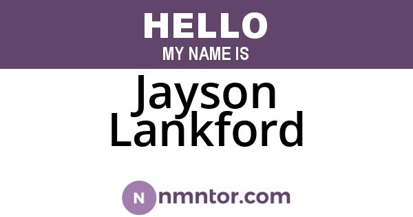 Jayson Lankford