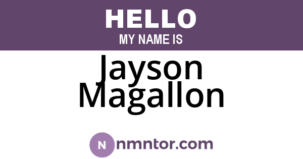 Jayson Magallon