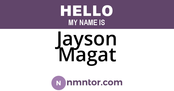 Jayson Magat