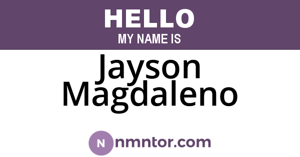 Jayson Magdaleno