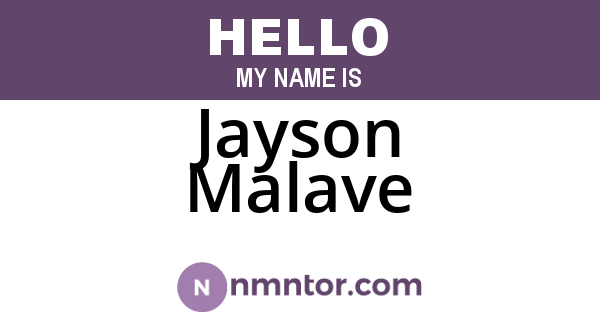 Jayson Malave