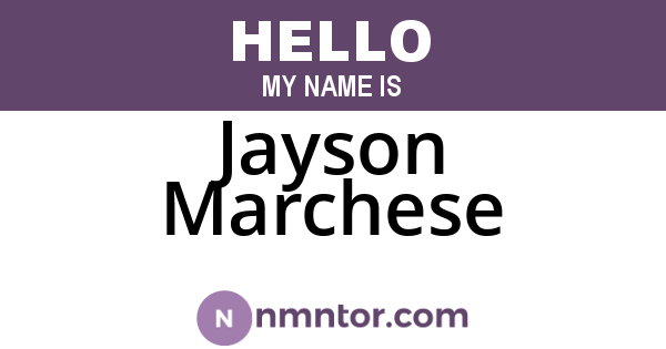 Jayson Marchese