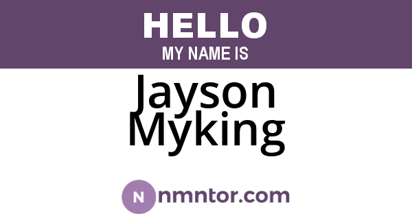 Jayson Myking