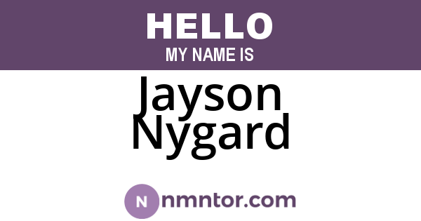 Jayson Nygard