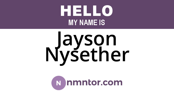 Jayson Nysether