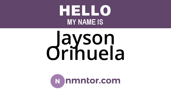 Jayson Orihuela