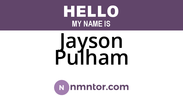 Jayson Pulham