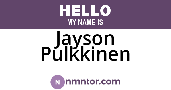 Jayson Pulkkinen