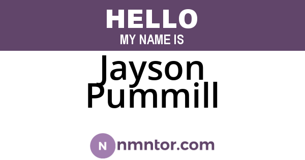 Jayson Pummill