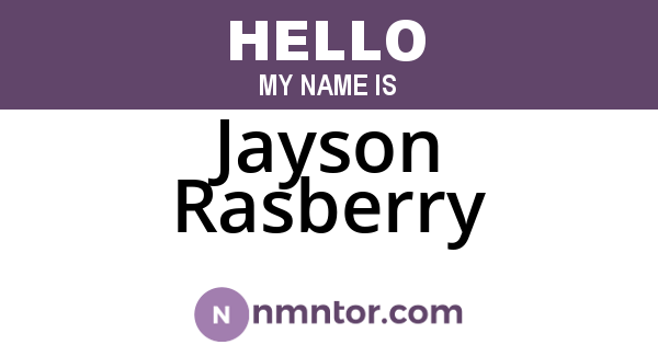 Jayson Rasberry