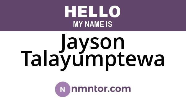 Jayson Talayumptewa