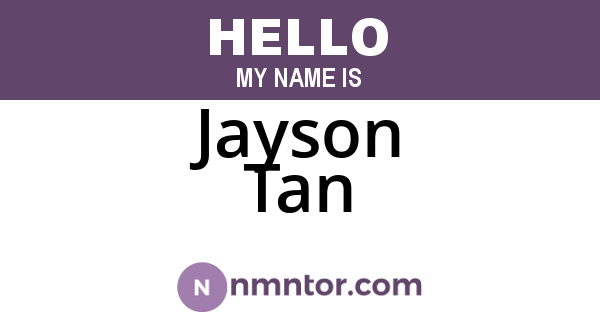 Jayson Tan