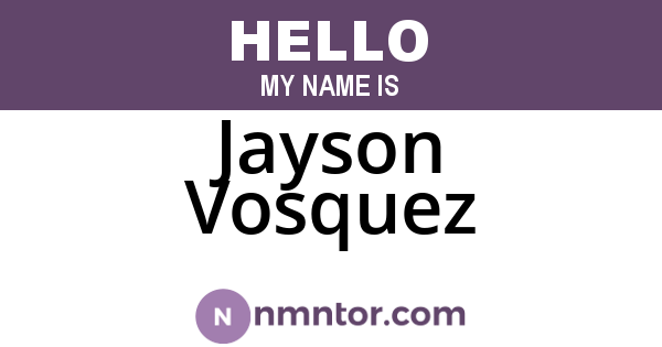 Jayson Vosquez