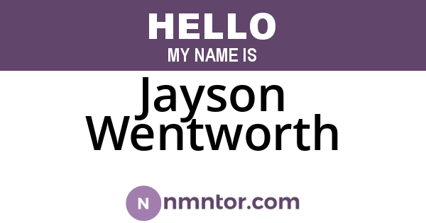 Jayson Wentworth