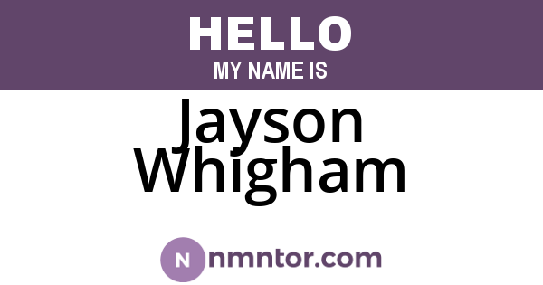 Jayson Whigham