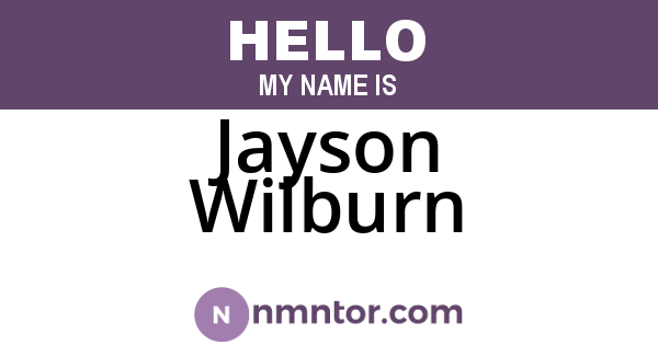 Jayson Wilburn