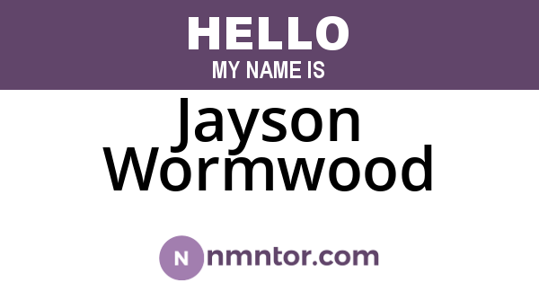 Jayson Wormwood