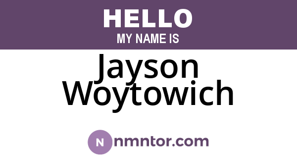 Jayson Woytowich