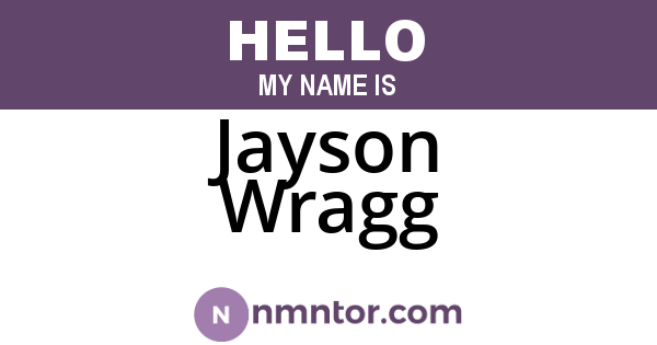 Jayson Wragg