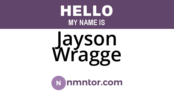 Jayson Wragge