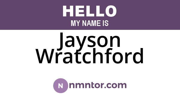 Jayson Wratchford