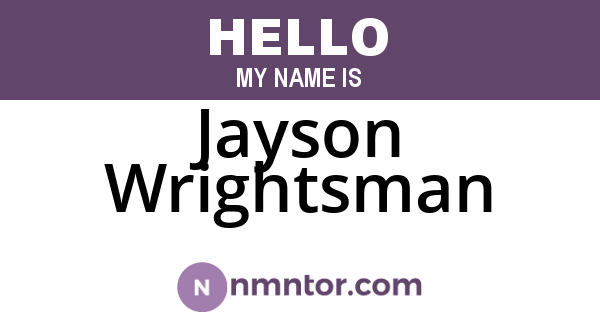 Jayson Wrightsman