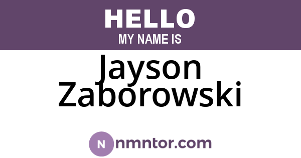 Jayson Zaborowski