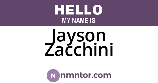 Jayson Zacchini