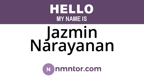 Jazmin Narayanan