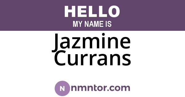 Jazmine Currans