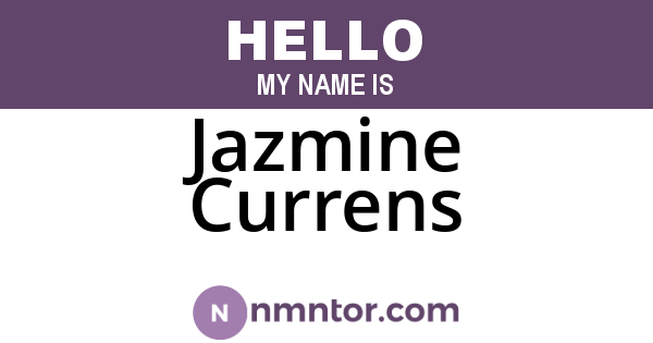 Jazmine Currens