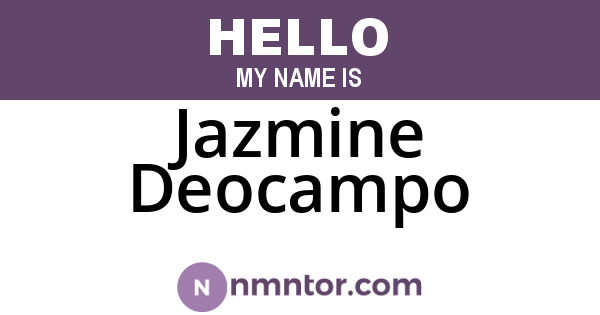 Jazmine Deocampo